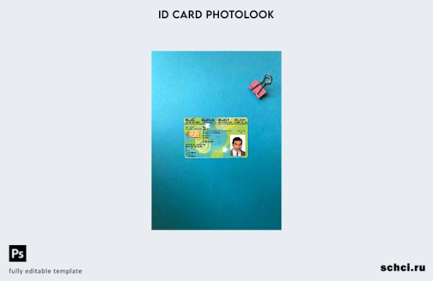цифровая загрузка Бельгия Детский ID шаблон Photolook FRONT